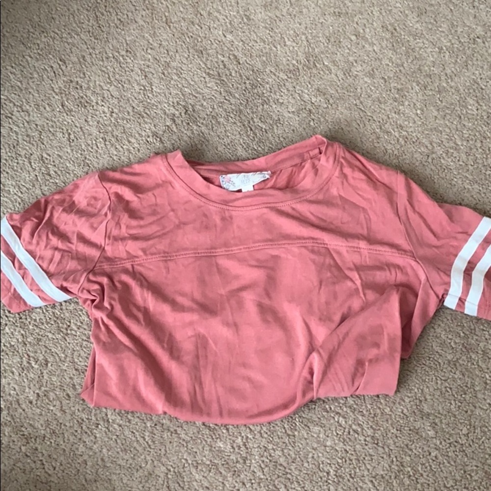 dusty rose soft baseball tee